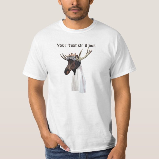 Camiseta Piloto de aviação de Moose Voadora (Frente)