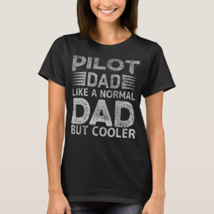 Camiseta Piloto De Avião De Aviação De Pai Padre 1