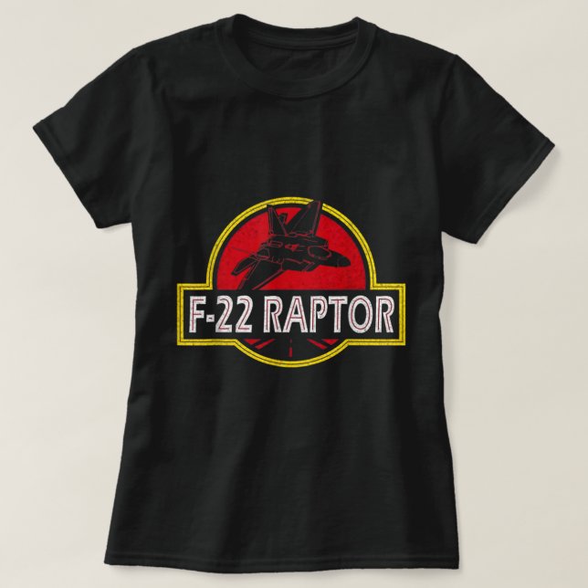 Camiseta Piloto de avião de combate ao Raptor F22 (Frente do Design)