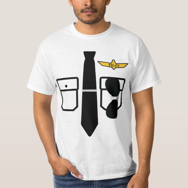 Camiseta Piloto de avião Dia de as Bruxas engraçado (Frente)