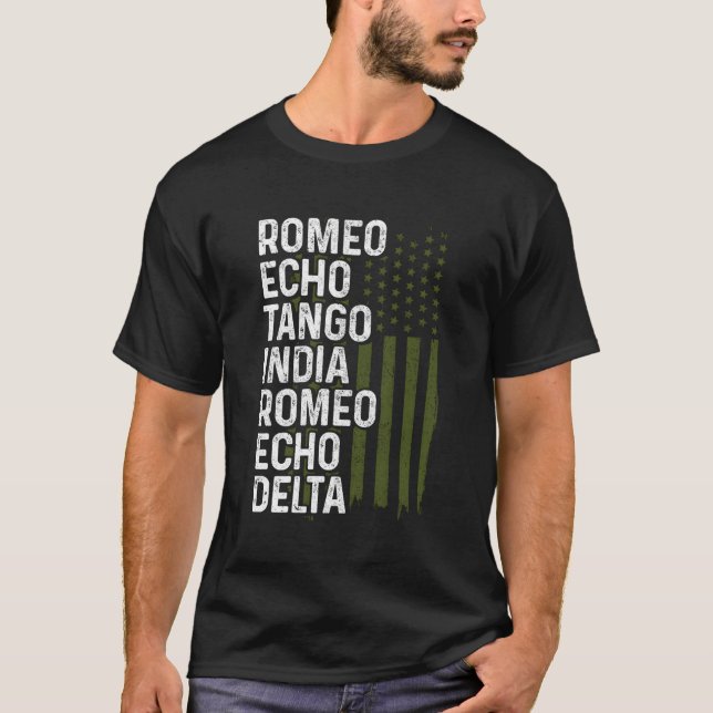 Camiseta Piloto de avião fonético Alfabético Patrioti (Frente)