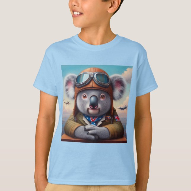 Camiseta Piloto de avião Koala (Frente)