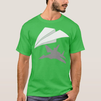 Camiseta Piloto de avião para homens, aviões de papel para 