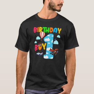 Camiseta Piloto de avião para primeiro aniversario Boy com