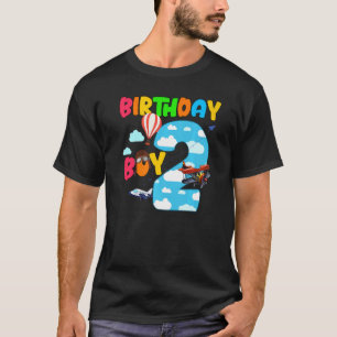 Camiseta Piloto de avião para segundo aniversário de helicó