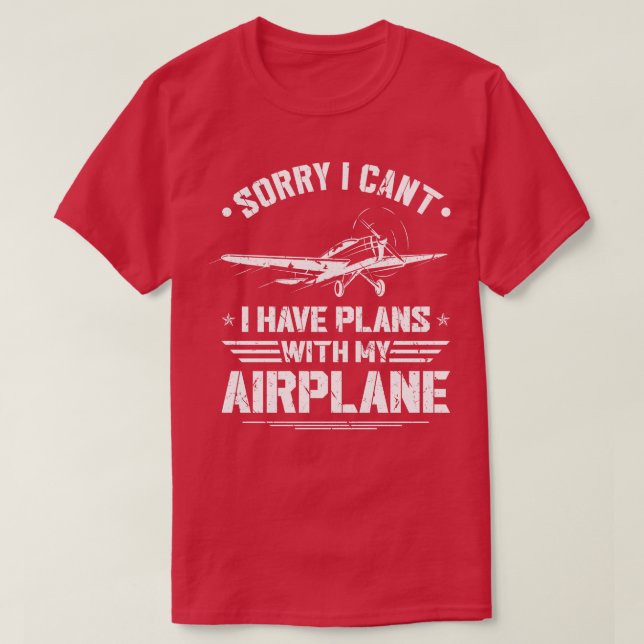 Camiseta Piloto de avião pequeno para aviação (Frente do Design)