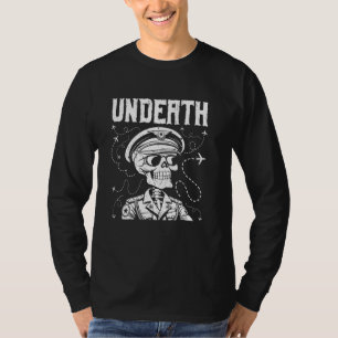Camiseta Piloto de avião Piloto Skeleton Aviator Voando Avi