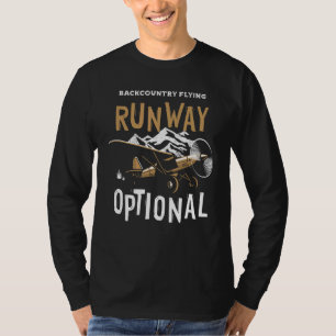 Camiseta Piloto de avião STOL Bushplane-backcountry voando