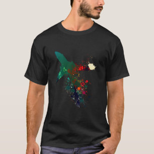 Camiseta piloto de caça a jato cores coloridas caça a jato