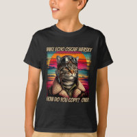 Piloto de Cat Retro Mike Echo Oscar Whisky M.e.o.w