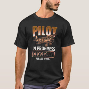 Camiseta Piloto de crianças em curso Futuro piloto de aviõe