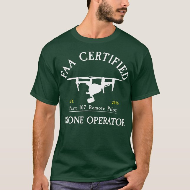 Camiseta Piloto de drone certificado FAA (Frente)