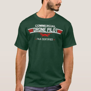 Camiseta Piloto de drone certificado pela FAA — Quadcopte