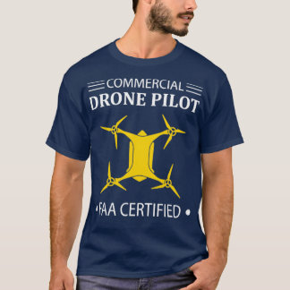 Camiseta Piloto de drone comercial certificado pela FAA