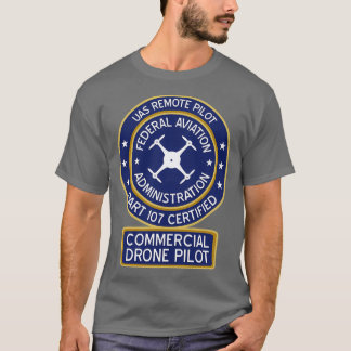 Camiseta Piloto de drone comercial da FAA