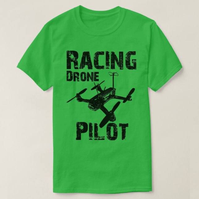 Camiseta Piloto de drone de corrida (Frente do Design)