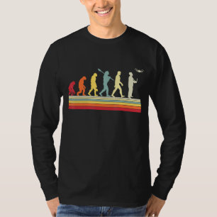 Camiseta Piloto de Drone de Vintagem para Evolução Humana Q