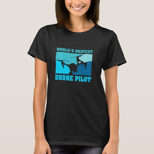 Camiseta Piloto De Drone L Funny Drone Do Mundo (Frente)