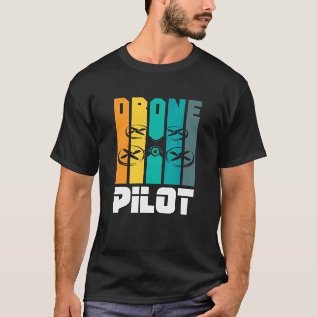 Camiseta Piloto De Drone Quadcopter Fvp Operador De Voo 1 (Frente)