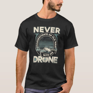 Camiseta Piloto de Drone Quadcopter Uav Velho