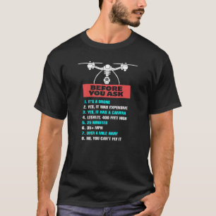 Camiseta Piloto de Drone Quadricóptero FPV RC Operador Sayi