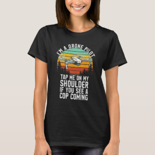 Camiseta Piloto de Drone Voando Quadricóptero Corrida Drone