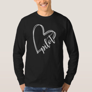 Camiseta Piloto de equipamento de aviação de coração Esposa