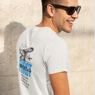 Camiseta Piloto de estudante Primeiro Avião Solo e Nuvens P