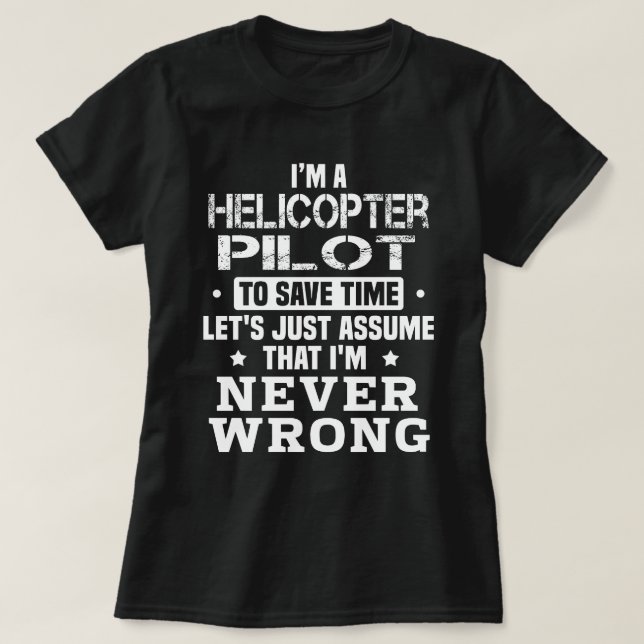 Camiseta Piloto de helicóptero (Frente do Design)