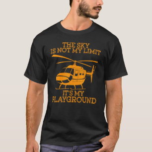 Camiseta Piloto de helicóptero Homens Mulheres Legal helicó