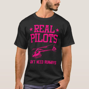 Camiseta Piloto De Helicóptero Para Mulheres Legal Aviador-