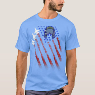 Camiseta Piloto de luta contra o jato Helmet EUA Bandeira 4