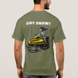 Camiseta Piloto de Moto de Neve Esqueleto Personalizado Eng