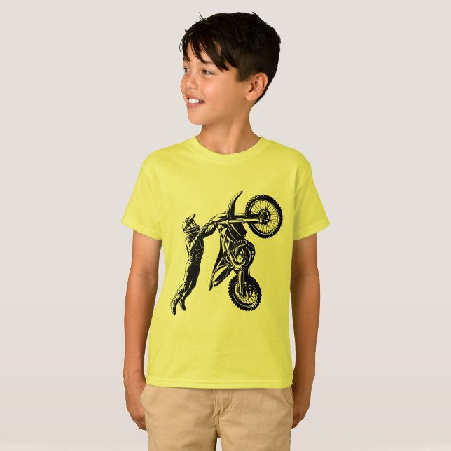 Camiseta Piloto de Moto de Terra (Frente Completa)