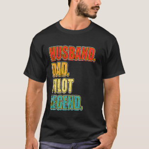 Camiseta Piloto de Pai para o marido Legenda do pai