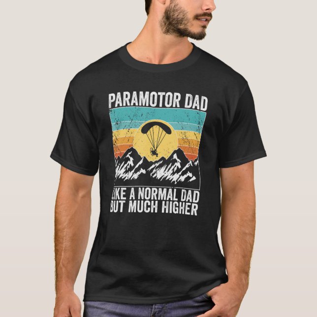 Camiseta Piloto de Paramotor como um Pai de Paramotoring de (Frente)