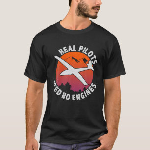 Camiseta Piloto de planador engraçado - O planador não prec