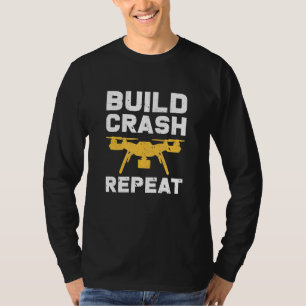 Camiseta Piloto de repetição de colisão de uma construção d