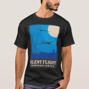 Camiseta Piloto de Retro-Glider para Aviões Voadores em Mov