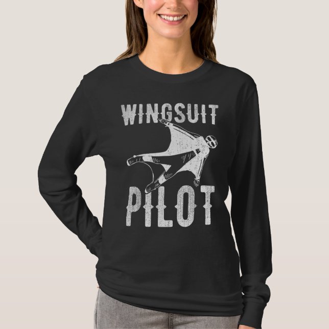 Camiseta Piloto de roupa de asa voadora Wingsu profissional (Frente)