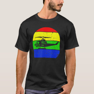 Camiseta Piloto de Silhouter de Heliopter Vintage para Heli