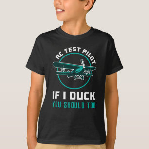 Camiseta Piloto de teste RC se eu pego você deve voar para