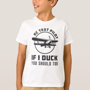 Camiseta Piloto de teste RC se eu pego você deve voar para 