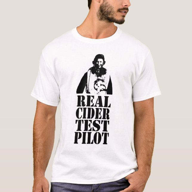 Camiseta Piloto de teste real da cidra - no. 1 (Frente)