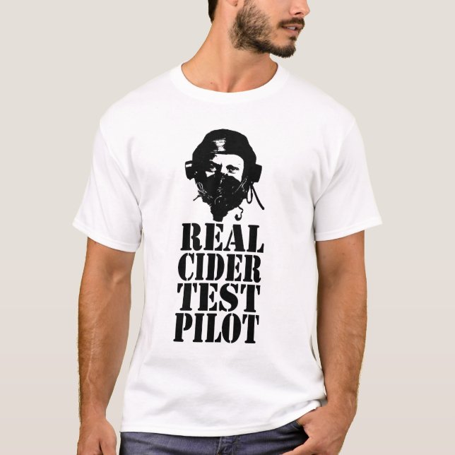 Camiseta Piloto de teste real da cidra - no. 3 (Frente)