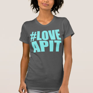Camiseta Piloto do amarelo da mulher do #LOVEAPIT - o OUTRO