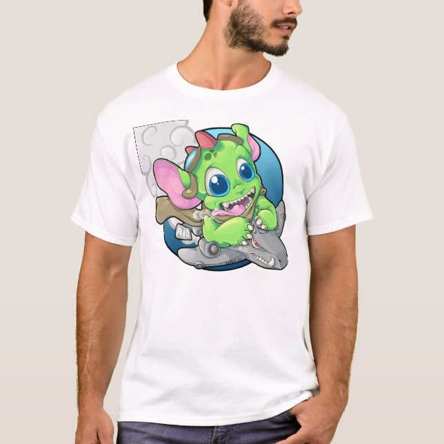 Camiseta Piloto do bombardeiro do monstro (Frente)