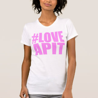 Camiseta Piloto do rosa da mulher do #LOVEAPIT - o OUTRO