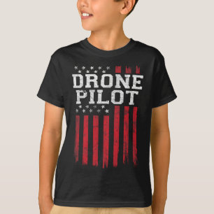 Camiseta Piloto Drone American Flag Usa Patriot Eua