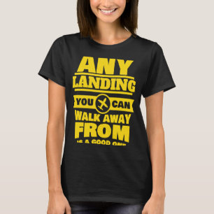 Camiseta Piloto e Co Piloto Boa Aterrissagem em Aeronaves